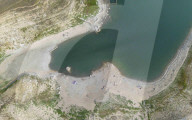 NEWS - Dürre in Spanien: Der Darnius-Boadella-Stausee bei Girona ist nur zu 20% gefÃ¼llt