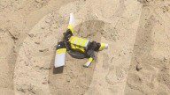 Robot turtle to help lead wild hatchlings to the sea.              