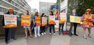 Striking junior Doctors on the BMA (British Medical Association) picket line outside St. Thomas’s Hospital, London, Great Britain 
11th August 2023.