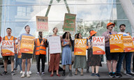 Striking junior Doctors on the BMA (British Medical Association) picket line outside University College Hospital, London, Great Britain 
11th August 2023.