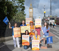 Striking junior Doctors on the BMA (British Medical Association) picket line outside St. Thomas’s Hospital, London, Great Britain 
11th August 2023.