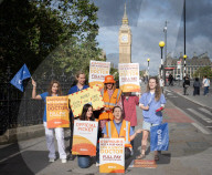 Striking junior Doctors on the BMA (British Medical Association) picket line outside St. Thomas’s Hospital, London, Great Britain 
11th August 2023.