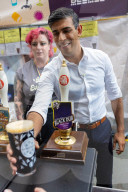 The Prime Minister visits the Great British Beer Festival in London, UK.
