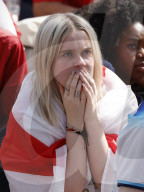 Fans watch Australia v England World Cup match BOXPARK in Croydon, UK