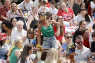 Fans watch Australia v England World Cup match BOXPARK in Croydon, UK
