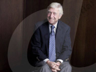 Michael Parkinson photographed at The Ivy in London