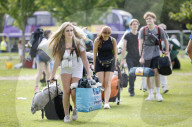 Reading Festival arrivals in Reading, UK.