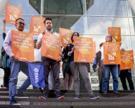 NHS Consultants Second Day Picket at UCHL in London, UK.