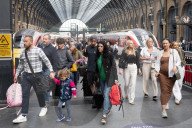 Bank Holiday travel to and from King’s Cross railway station in London, UK 