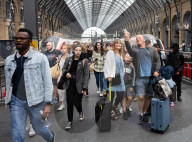 Bank Holiday travel to and from King’s Cross railway station in London, UK 