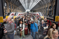 Bank Holiday travel to and from King’s Cross railway station in London, UK 