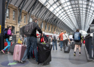 Bank Holiday travel to and from King’s Cross railway station in London, UK 