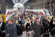 Bank Holiday travel to and from King’s Cross railway station in London, UK 