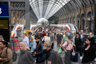 Bank Holiday travel to and from King’s Cross railway station in London, UK 