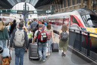 Bank Holiday travel to and from King’s Cross railway station in London, UK 