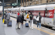 Bank Holiday travel to and from King’s Cross railway station in London, UK 