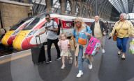 Bank Holiday travel to and from King’s Cross railway station in London, UK 