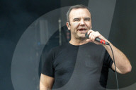 Future Islands perform at Wythenshawe Park, Manchester, United Kingdom, on 26 August 2023.