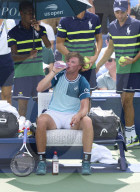 TENNIS - Der Schweizer Dominic Stricker jubelt nach seinem Sieg gegen Tsitsipas am US Open