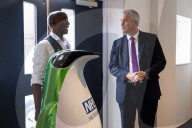 Health Secretary Steve Barclay visits the Academy of Robotics