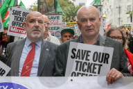 RMT March & Rally Against Ticket Office Closures in London, UK.