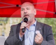 RMT March & Rally Against Ticket Office Closures in London, UK.