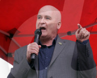 RMT March & Rally Against Ticket Office Closures in London, UK.