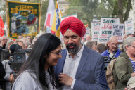 RMT March & Rally Against Ticket Office Closures in London, UK.