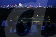 Rare Blue Moon rises over London