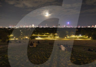 Rare Blue Moon rises over London