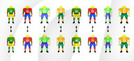 Lower jersey number makes ball catching Amercian football players look faster.                       