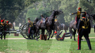 Special Military celebrations in London to mark the first anniversary of the accession to the throne of His Majesty The King, Hyde Park, London, UK.