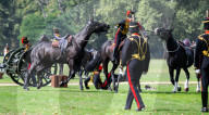Special Military celebrations in London to mark the first anniversary of the accession to the throne of His Majesty The King, Hyde Park, London, UK.