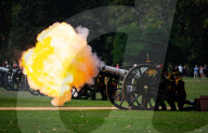 Special Military celebrations in London to mark the first anniversary of the accession to the throne of His Majesty The King, Hyde Park, London, UK.