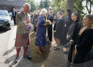 Charles and Camilla at Balmoral church service