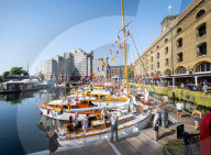Classic Boat Festival at St Katharine Docks, London, UK