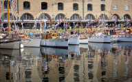 Classic Boat Festival at St Katharine Docks, London, UK