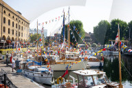 Classic Boat Festival at St Katharine Docks, London, UK