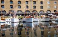 Classic Boat Festival at St Katharine Docks, London, UK