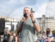 Defend Israeli Democracy UK rally in Trafalgar Square, London, UK.
