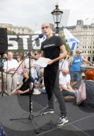 Defend Israeli Democracy UK rally in Trafalgar Square, London, UK.