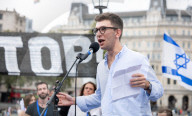 Defend Israeli Democracy UK rally in Trafalgar Square, London, UK.