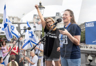 Defend Israeli Democracy UK rally in Trafalgar Square, London, UK.