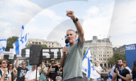 Defend Israeli Democracy UK rally in Trafalgar Square, London, UK.