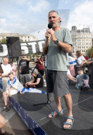 Defend Israeli Democracy UK rally in Trafalgar Square, London, UK.