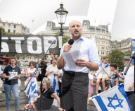 Defend Israeli Democracy UK rally in Trafalgar Square, London, UK.