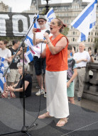 Defend Israeli Democracy UK rally in Trafalgar Square, London, UK.