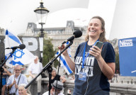 Defend Israeli Democracy UK rally in Trafalgar Square, London, UK.