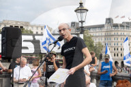 Defend Israeli Democracy UK rally in Trafalgar Square, London, UK.