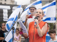 Defend Israeli Democracy UK rally in Trafalgar Square, London, UK.